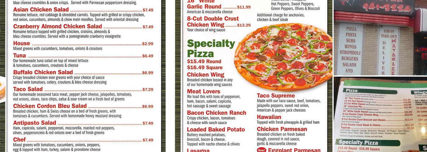Matarazzo's Pizza and Subs Menu