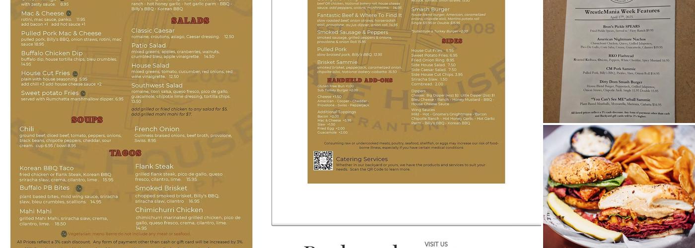 Backyard Ale House Menu