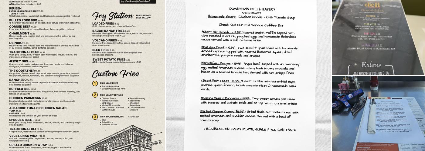 Downtown Deli Menu