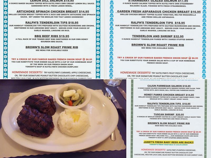 Brown's Corner Menu