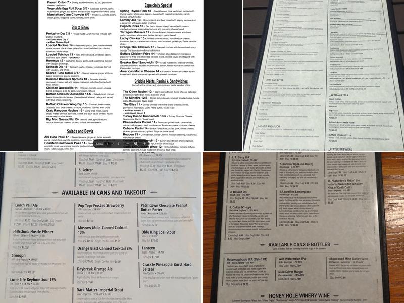 Breaker Brewing Company Menu