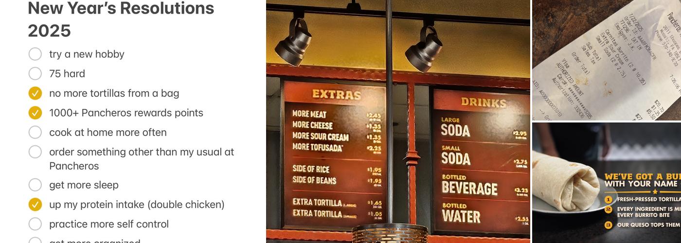 Pancheros Menu