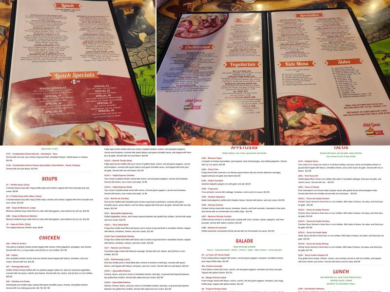 La Tonalteca - Scranton PA Menu