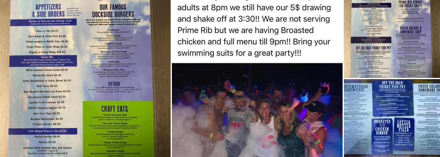 Tony's Dockside Bar & Grill Menu
