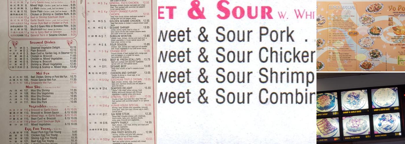 Yopo II Menu