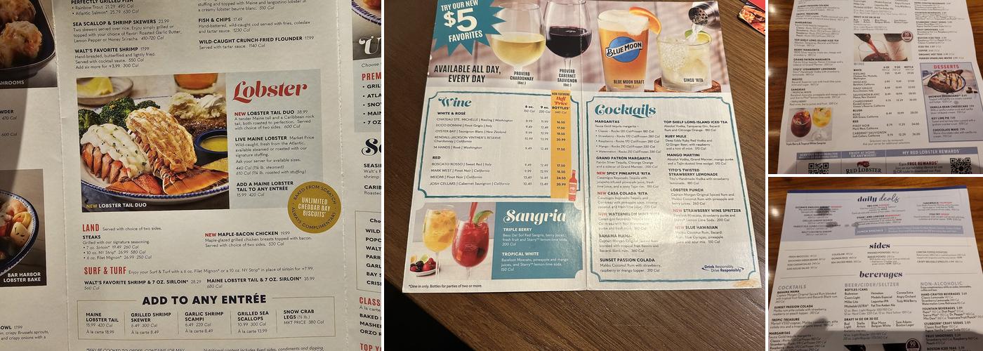 Red Lobster Menu