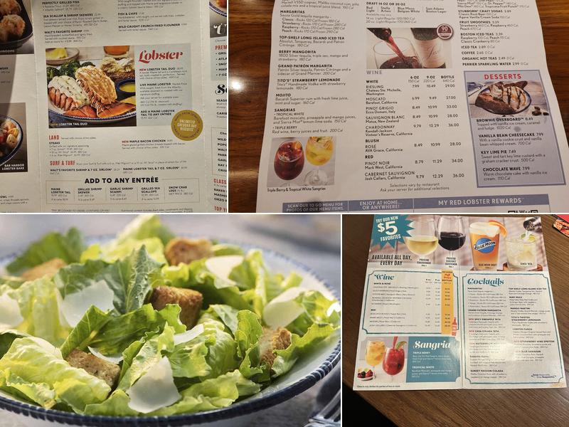 Red Lobster Menu