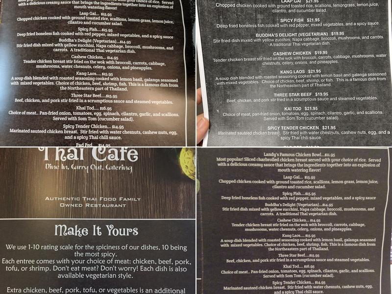 Thai Cafe Menu