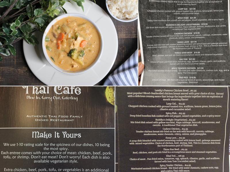 Thai Cafe Menu
