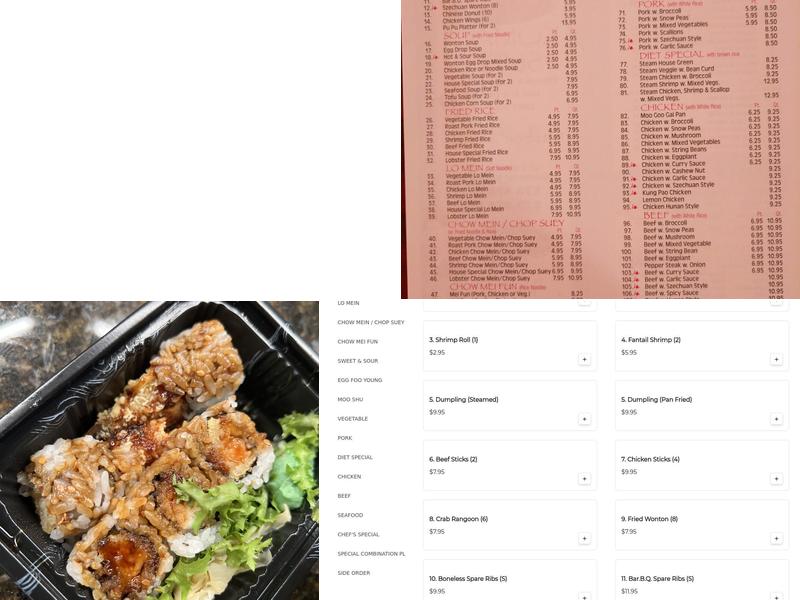 Komaqi Sushi & Chinese Food Menu