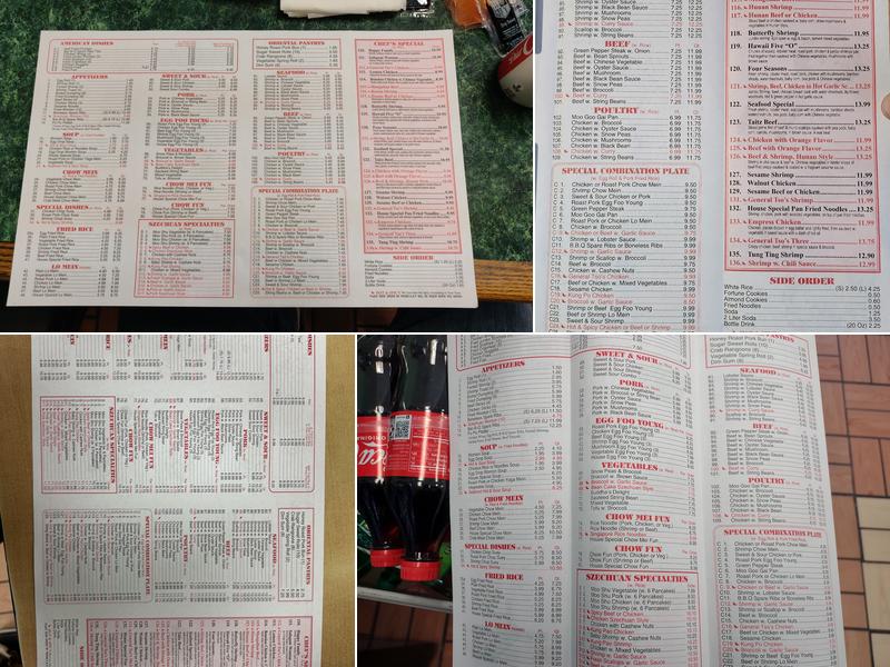 Five Star II Menu