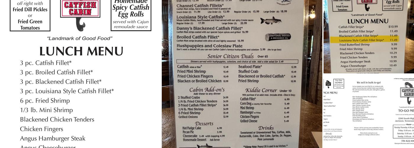 Catfish Cabin Menu