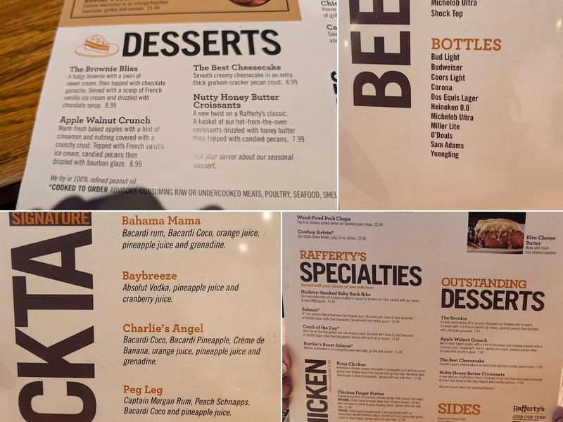 Rafferty's Restaurant & Bar Menu