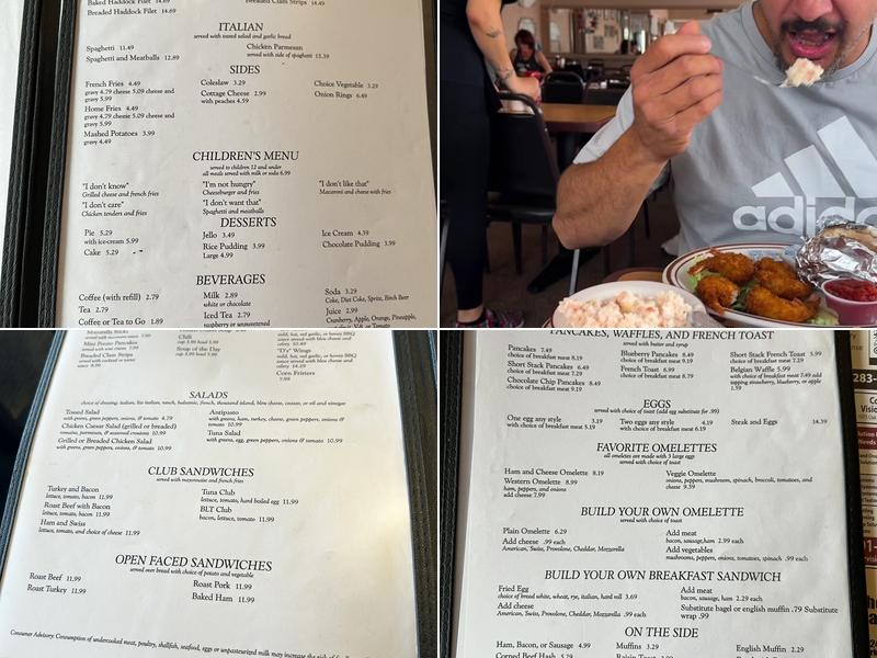 D's Diner Menu
