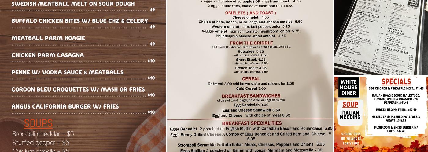 Whitehouse Diner Menu