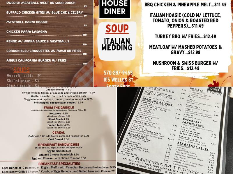 Whitehouse Diner Menu