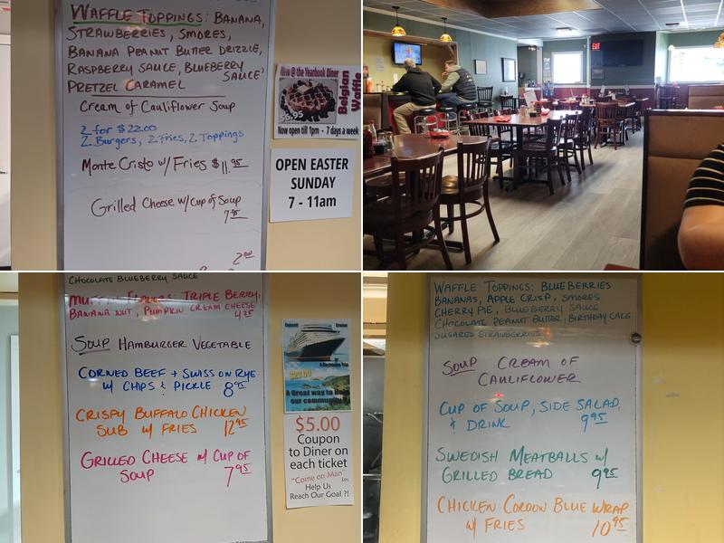 Yearbook Diner Menu