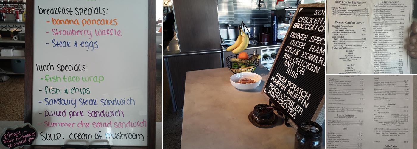Pioneer Diner Menu