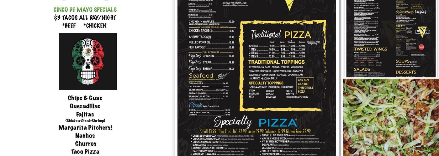 Filippou's Twisted Pizza Menu