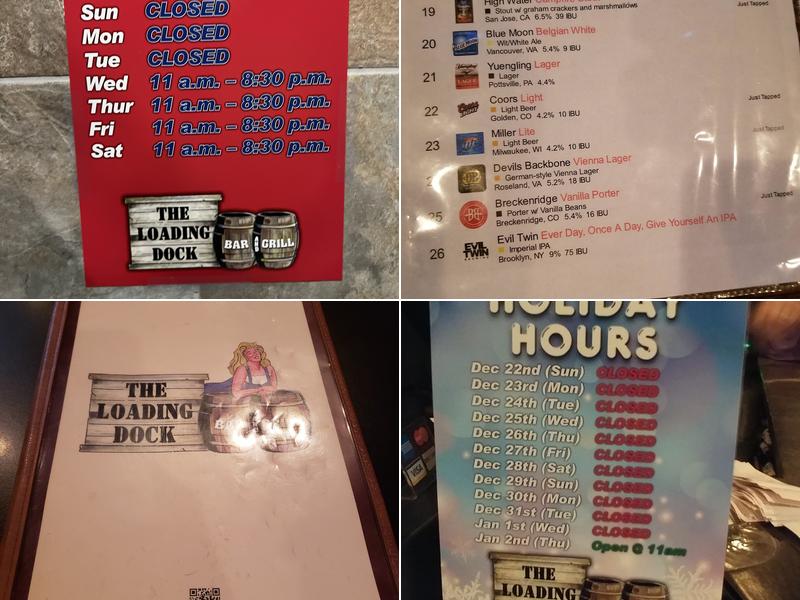 The Loading Dock Bar & Grill Menu