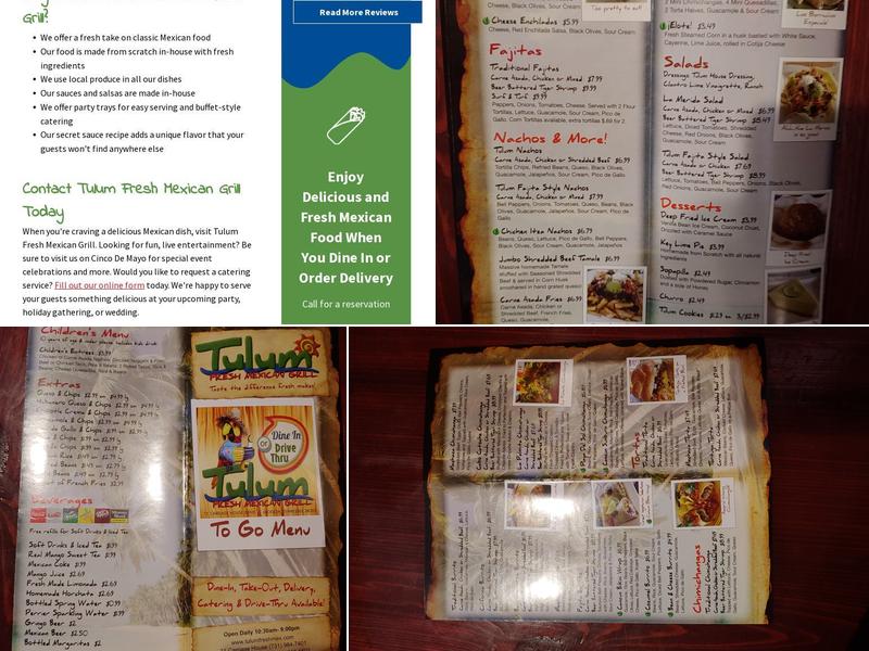 Tulum Fresh Mexican Grill Menu