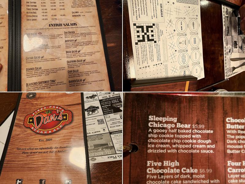 Dan's Place Menu