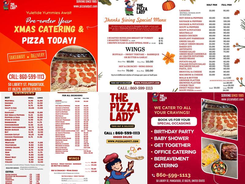 The Pizza Lady Menu