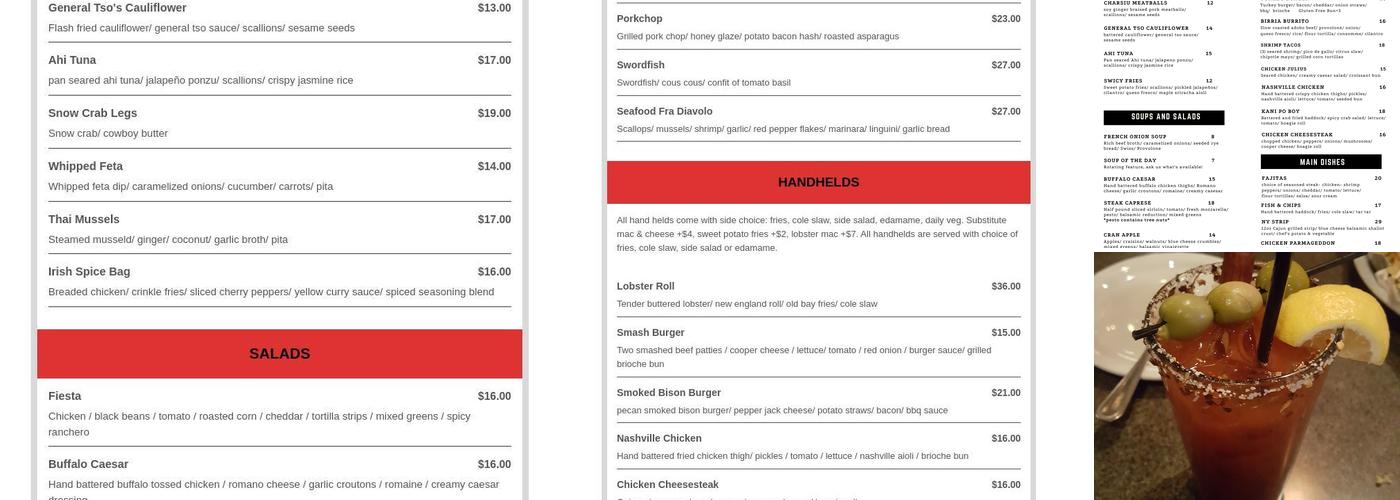 River Grille Menu