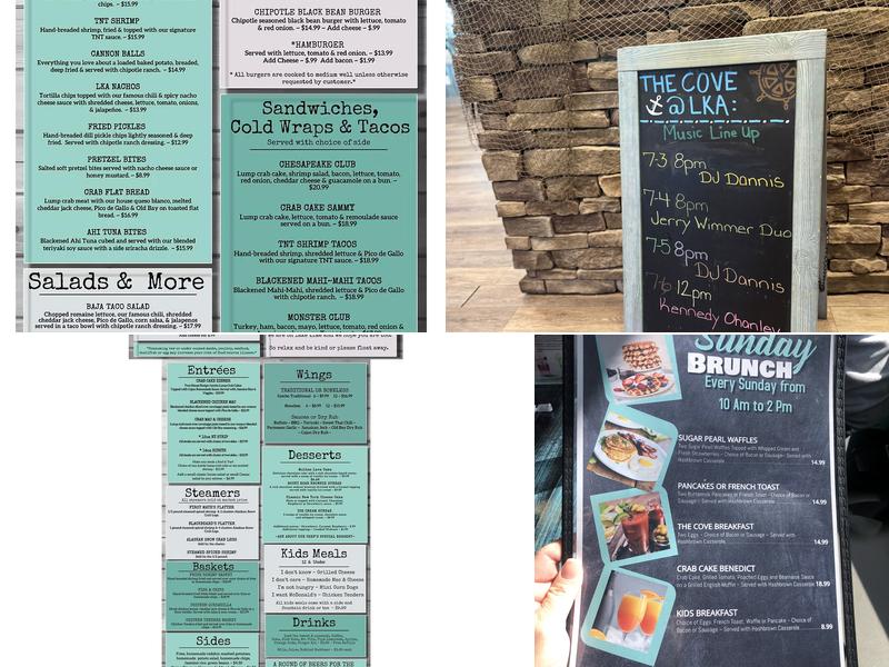 The Cove at Lake Anna Menu