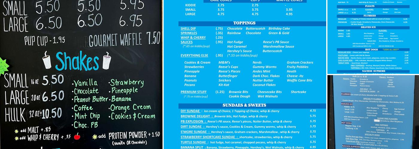 Frosties Rail Stop Menu