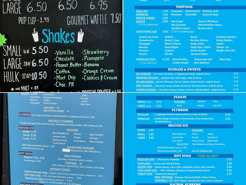 Frosties Rail Stop Menu
