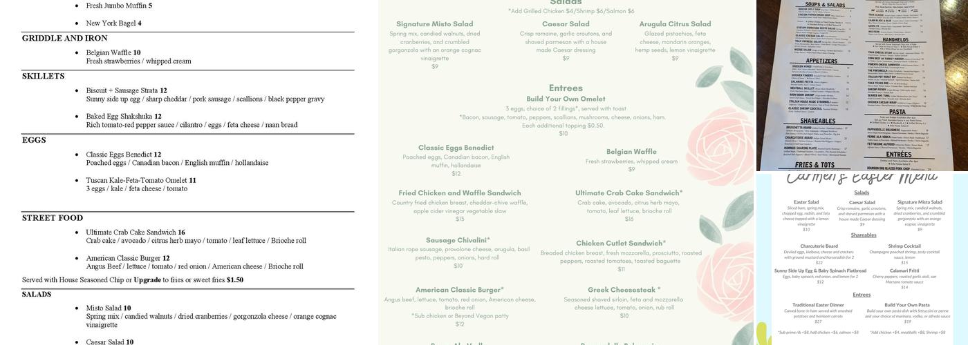 Trax Bar & Kitchen Menu