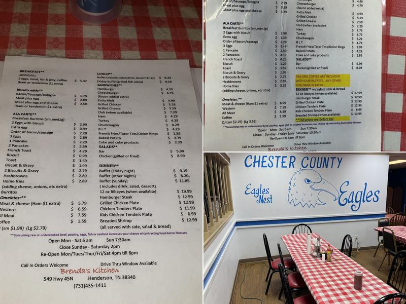 Brendas Kitchen Menu