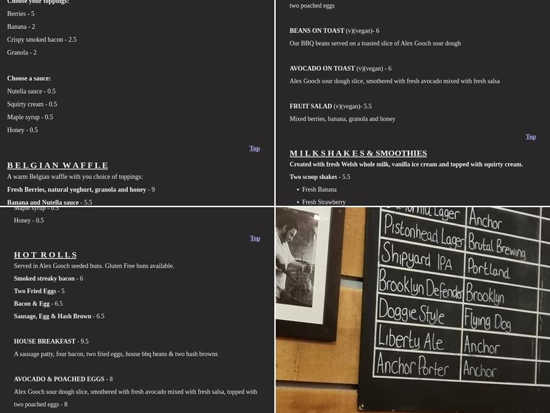 The Smoke House Menu