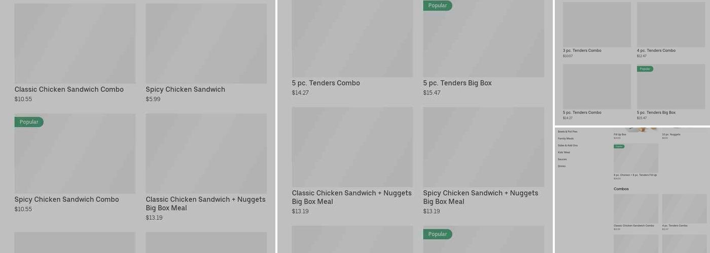 KFC Menu