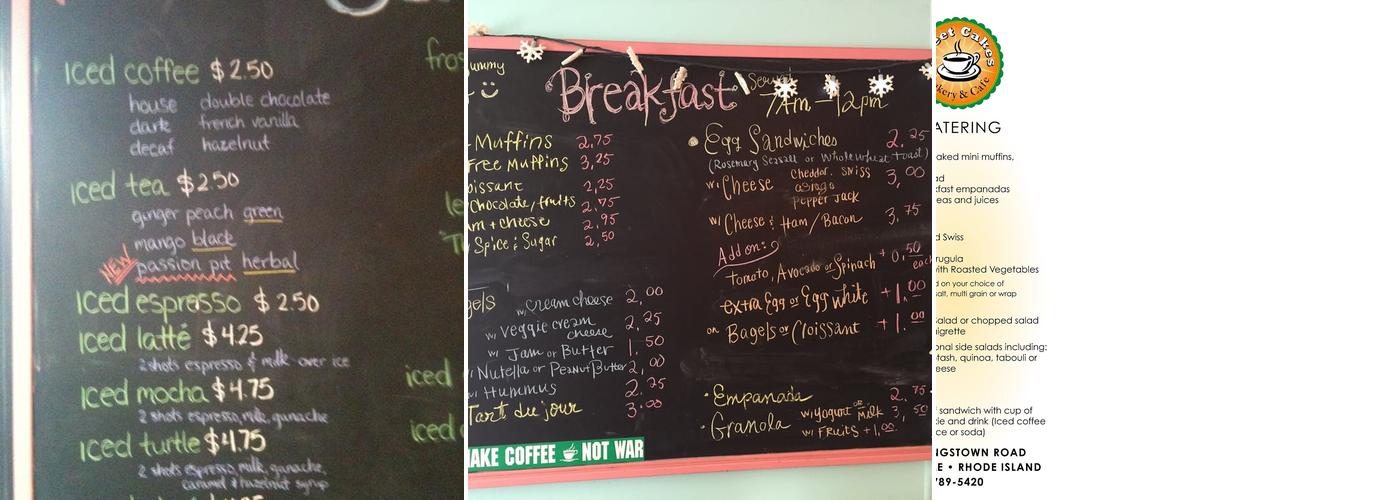 Sweet Cakes Bakery and Cafe Menu