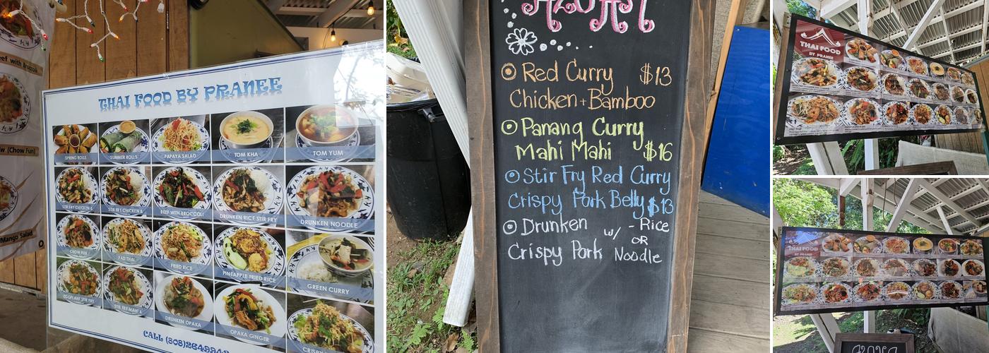 Thai Food By Pranee Menu
