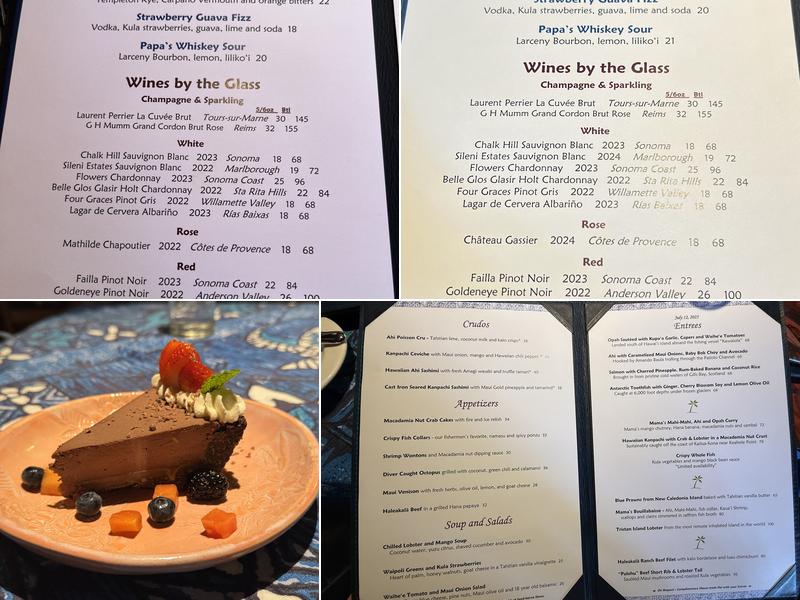 Mama's Fish House Menu