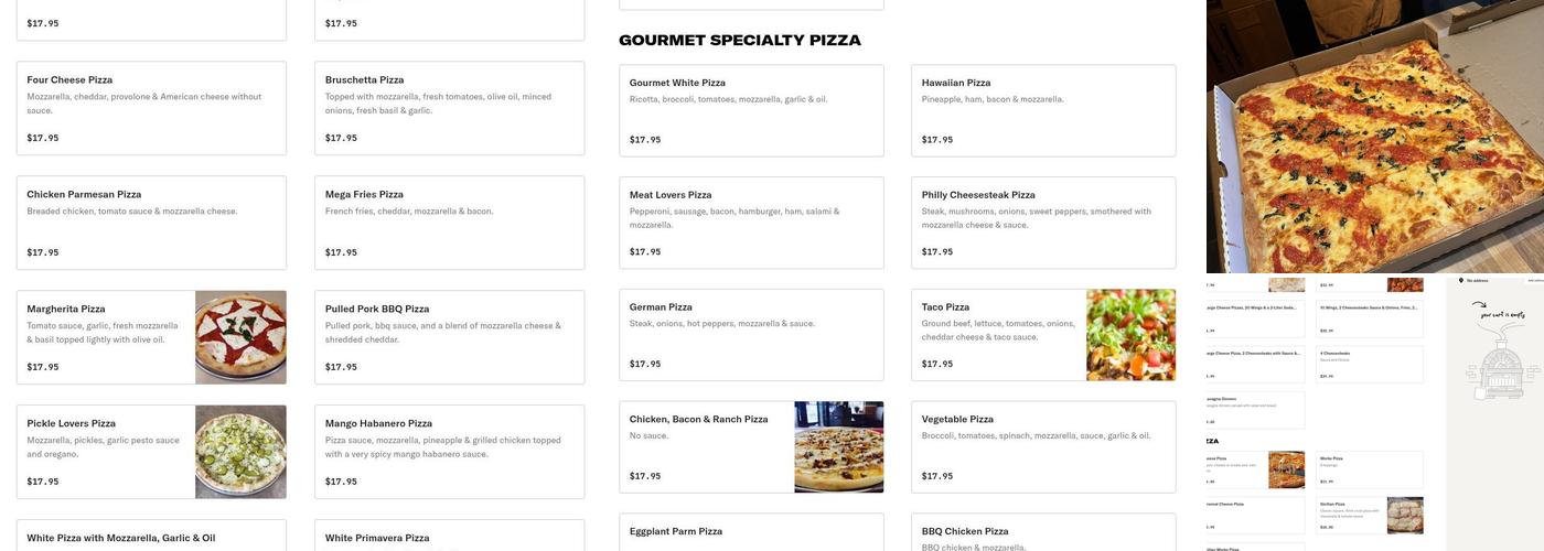 Lorenzo's Pizza Menu
