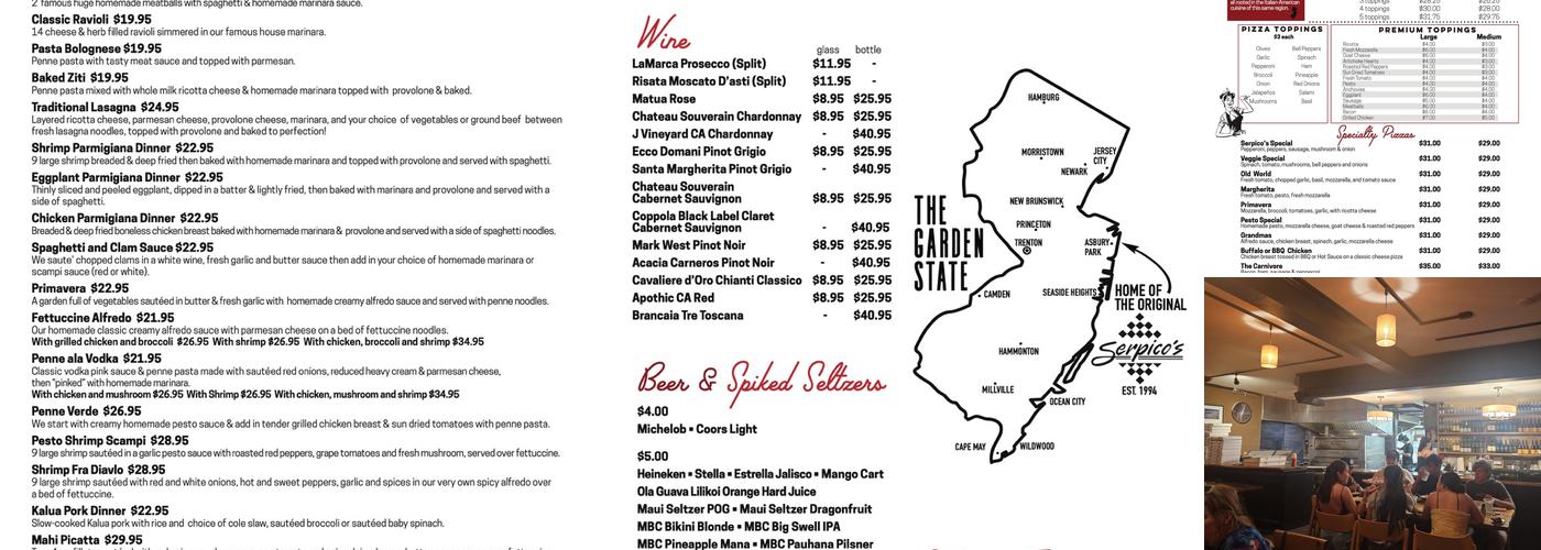 Serpico's Restaurant Menu