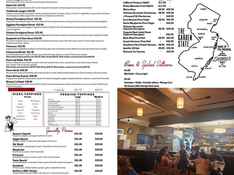 Serpico's Restaurant Menu