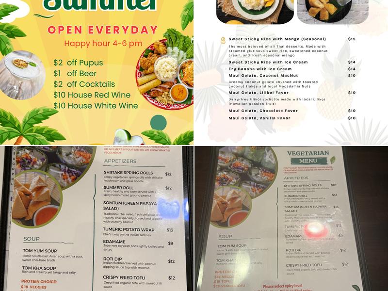 Maui Thai Bistro Menu
