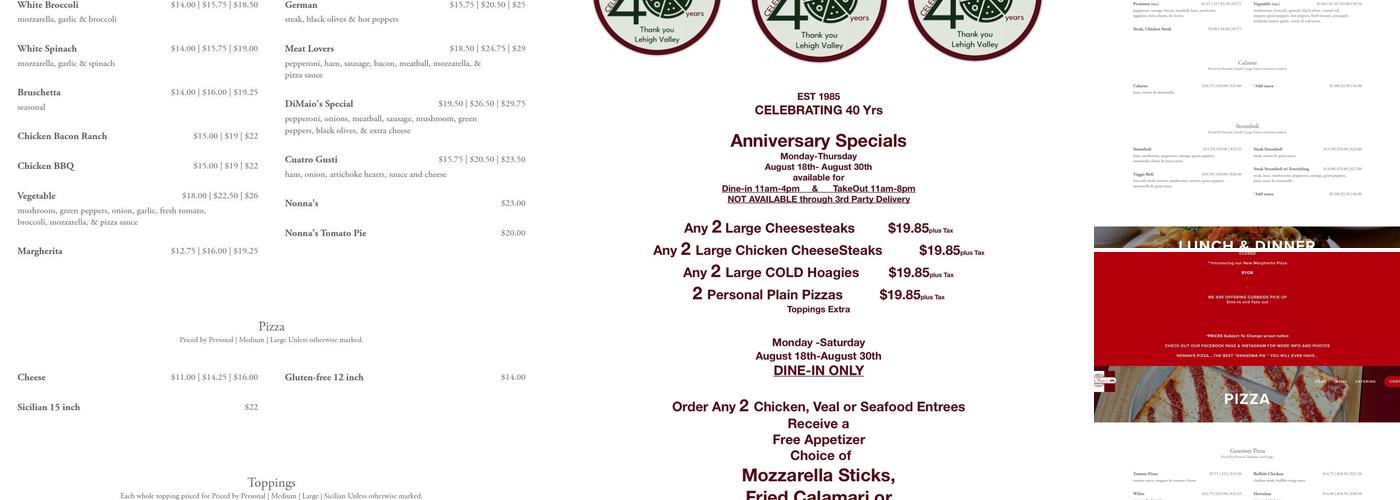 DiMaio's Italian Ristorante & Pizzeria Menu