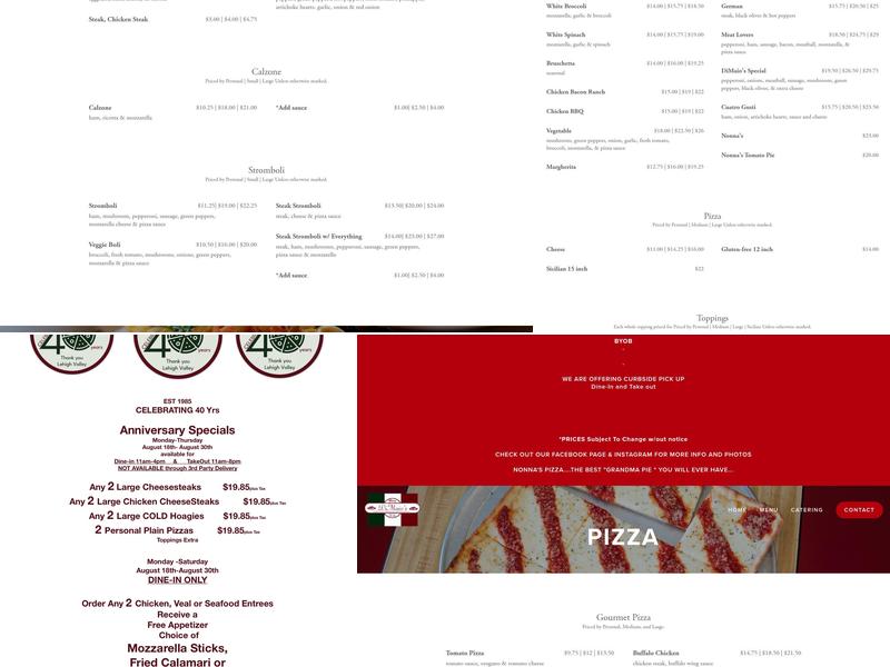 DiMaio's Italian Ristorante & Pizzeria Menu