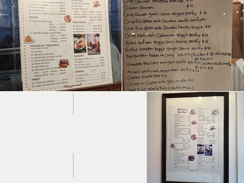 Thai Spice LLC Menu