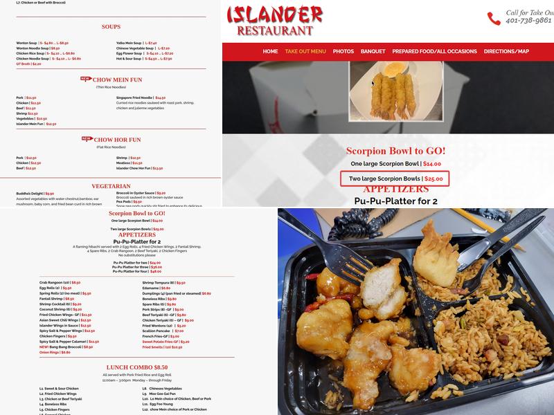 Islander Restaurant Menu