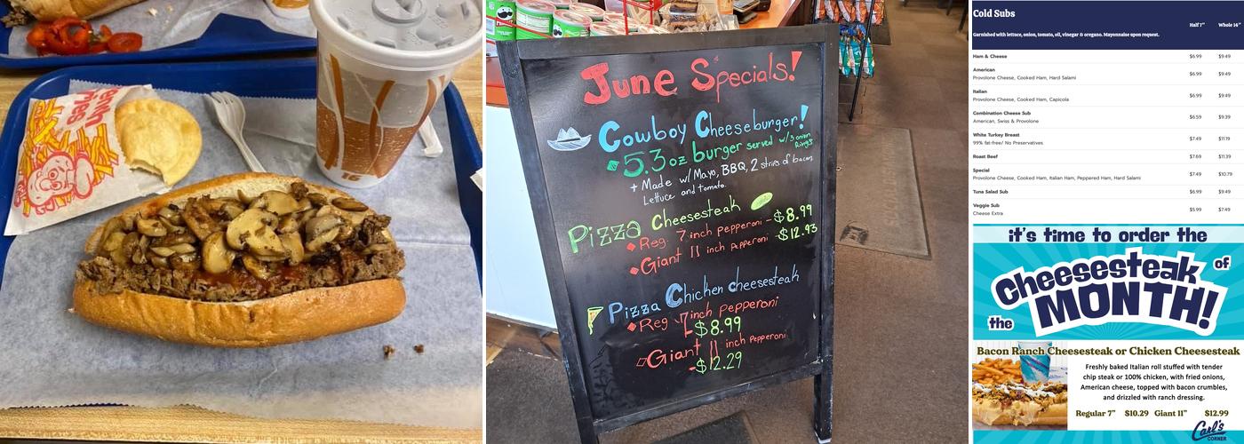 Carl's Corner Menu