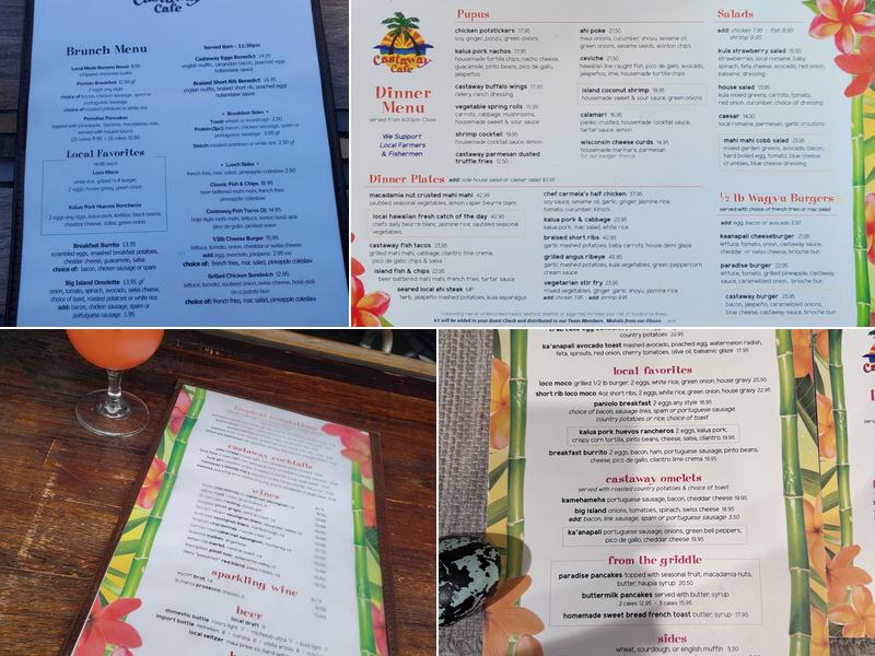 Castaway Cafe Menu