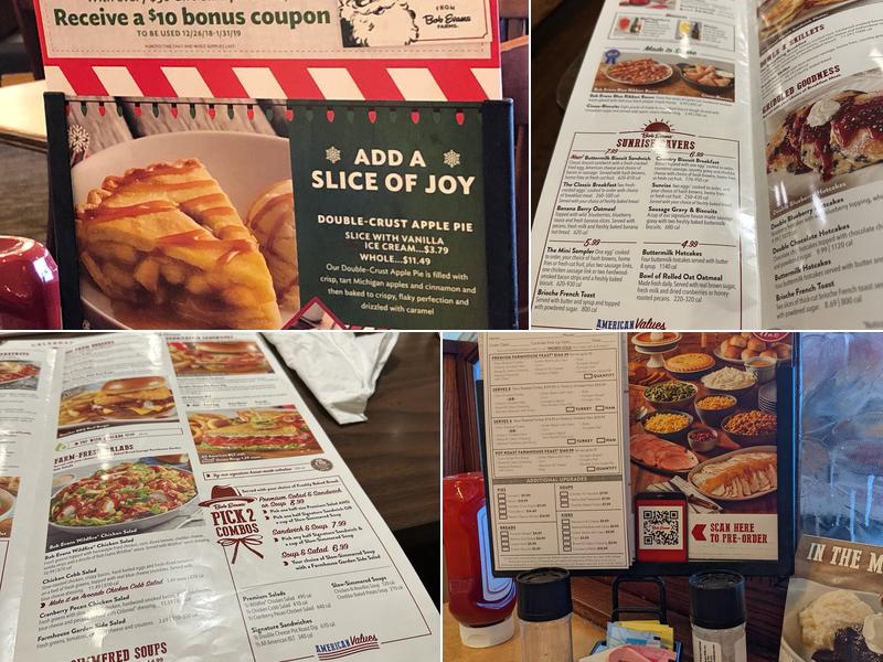 Bob Evans Menu