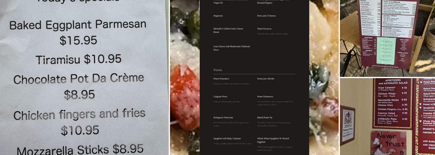 Penne Pasta Cafe Menu